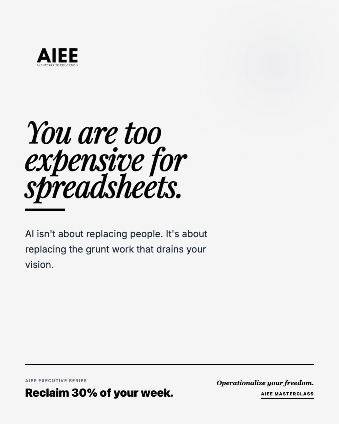 AIEE marketing material sample 15