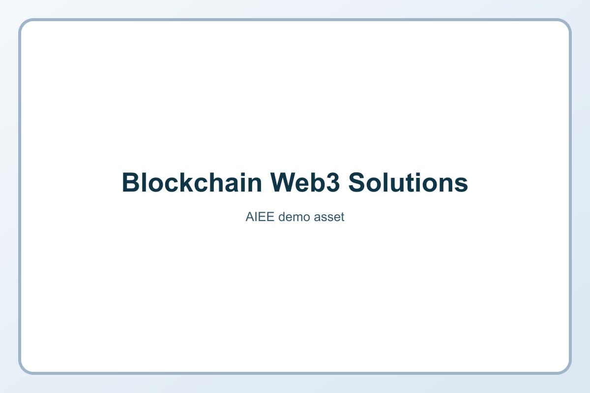 Blockchain & Web3 Solutions